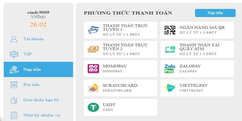 Chọn thả ga phương thức rút tiện lợi, phù hợp